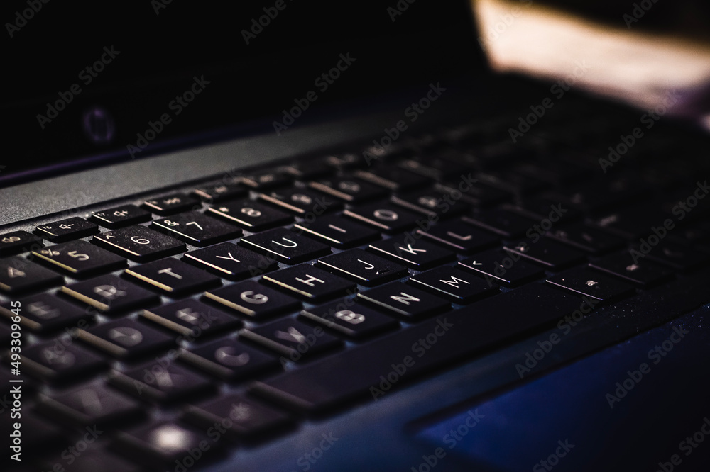 A closeup photo of a keyboard on a laptop computer, taken in Chardon, Ohio A closeup photo of a keyboard on a laptop computer, taken in Chardon, Ohio