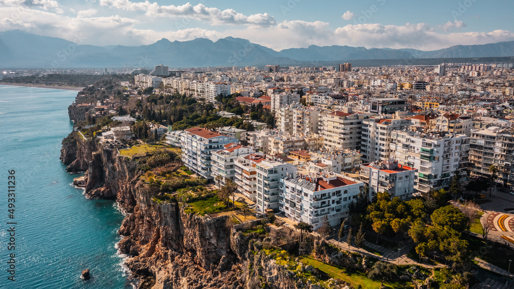 Fototapeta premium Cityscape of Antalya. Aerial view of residential district