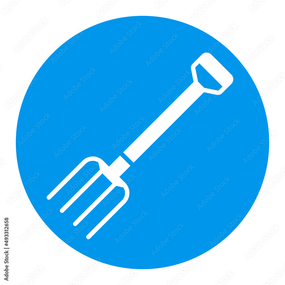 Garden pitchfork isolated vector icon Garden pitchfork isolated vector icon