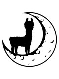 Silhouette Mond Lama 