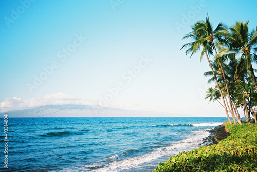 Blue ocean with sunshine  photo