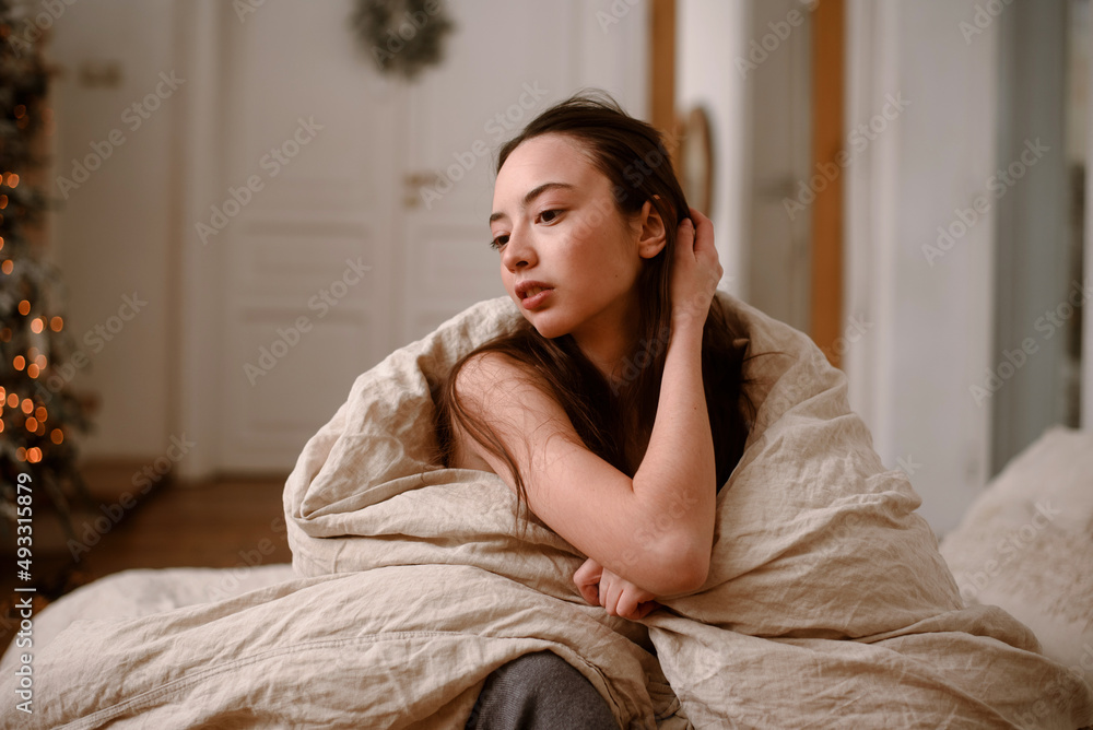 Portrait of young woman at home Portrait of young woman at home
