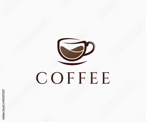 Coffee Logo design. Coffee shop minimal style logo design