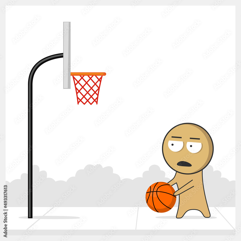 Man with a basketball