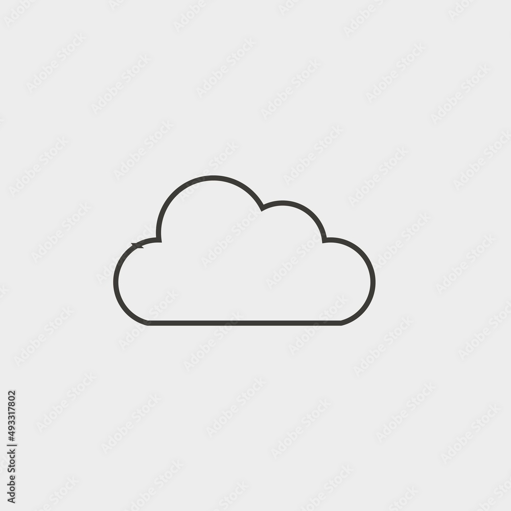 Cloud vector icon illustration sign Cloud vector icon illustration sign
