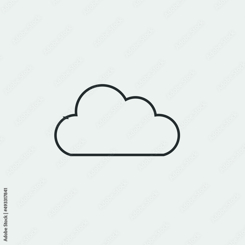 Cloud vector icon illustration sign Cloud vector icon illustration sign