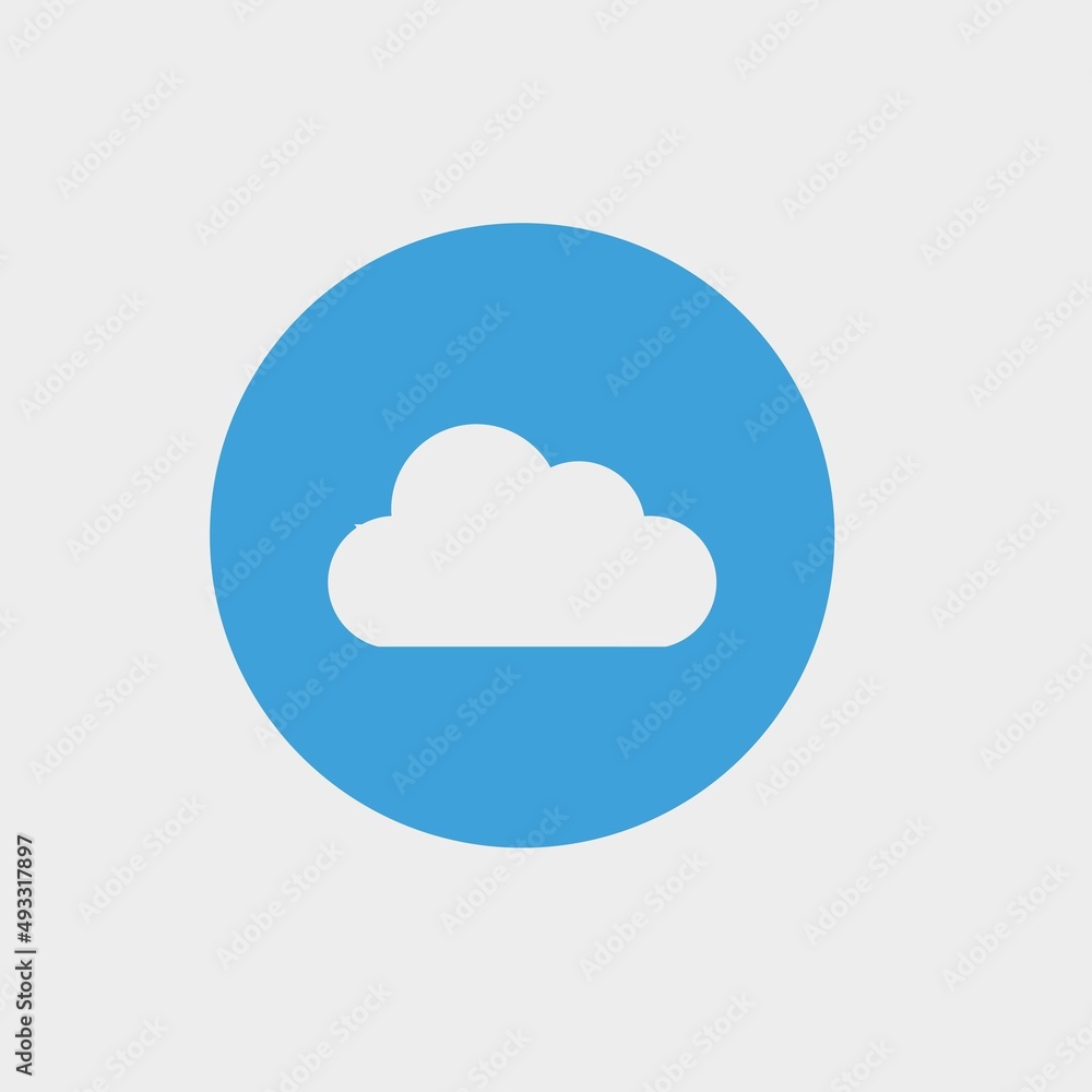 Cloud vector icon illustration sign Cloud vector icon illustration sign