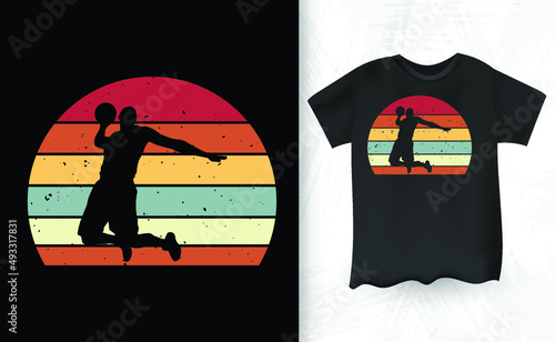 Funny Retro Vintage Basketball Streetball T-Shirt Design