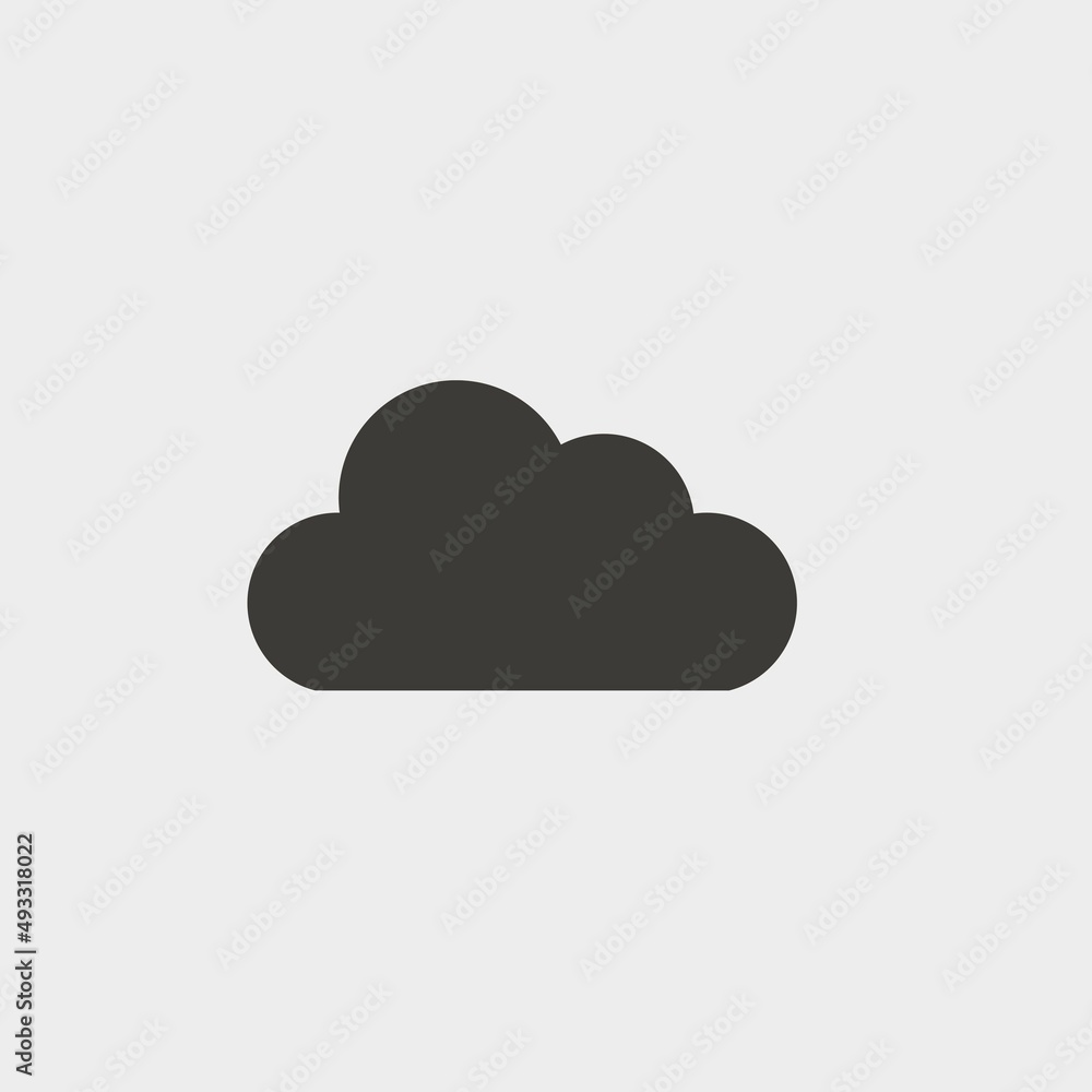 Cloud vector icon illustration sign Cloud vector icon illustration sign
