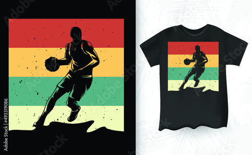 Vintage Basketball T-Shirt Design