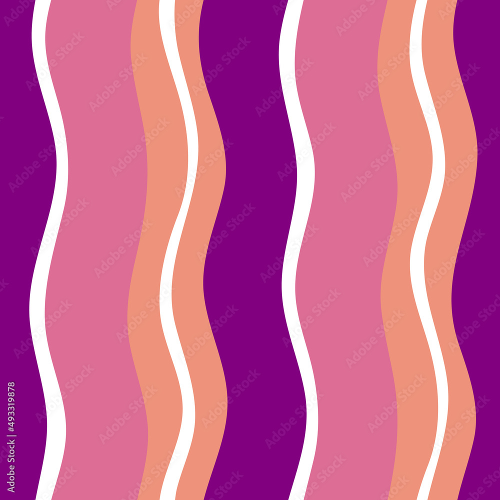 Abstract seamless pattern with wavy lines