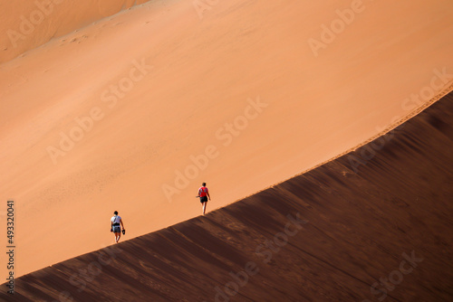 Walking on the sand dune