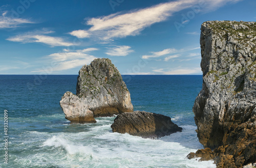 El Infierno cliffs, Ribadesella municipality, Asturias, Spain