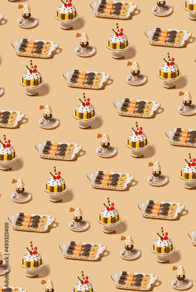 Dessert miniature pattern Dessert miniature pattern