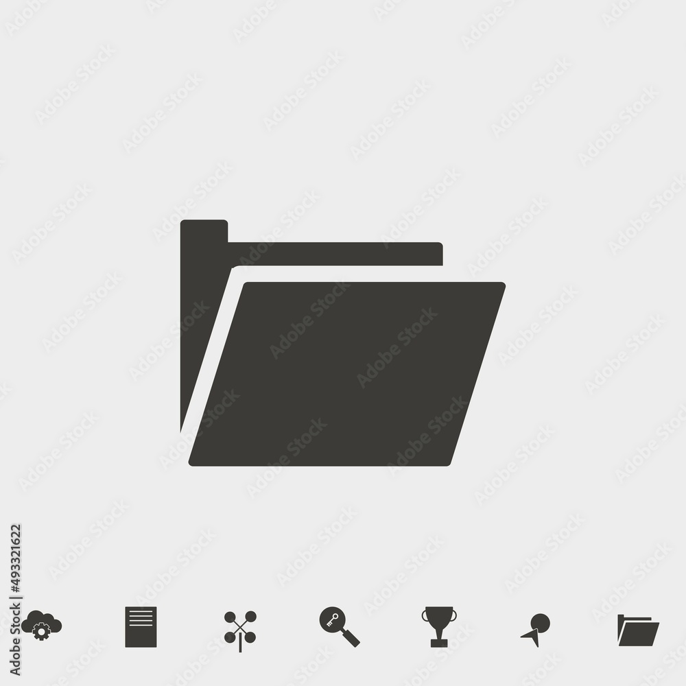 Folder vector icon illustration sign Folder vector icon illustration sign