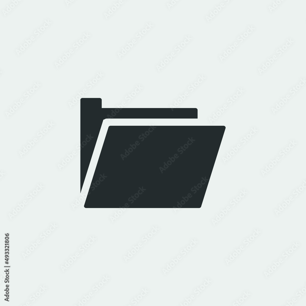 Folder vector icon illustration sign Folder vector icon illustration sign