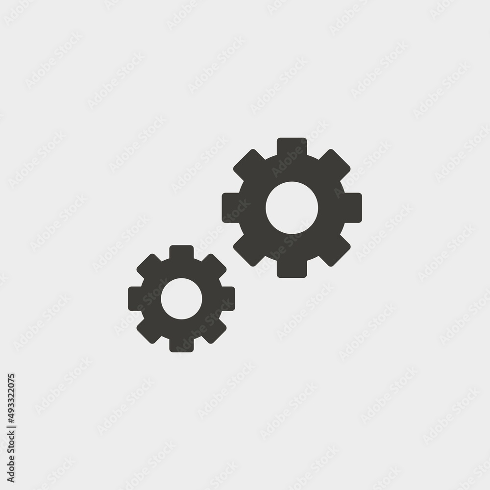 Gear_settings vector icon illustration sign