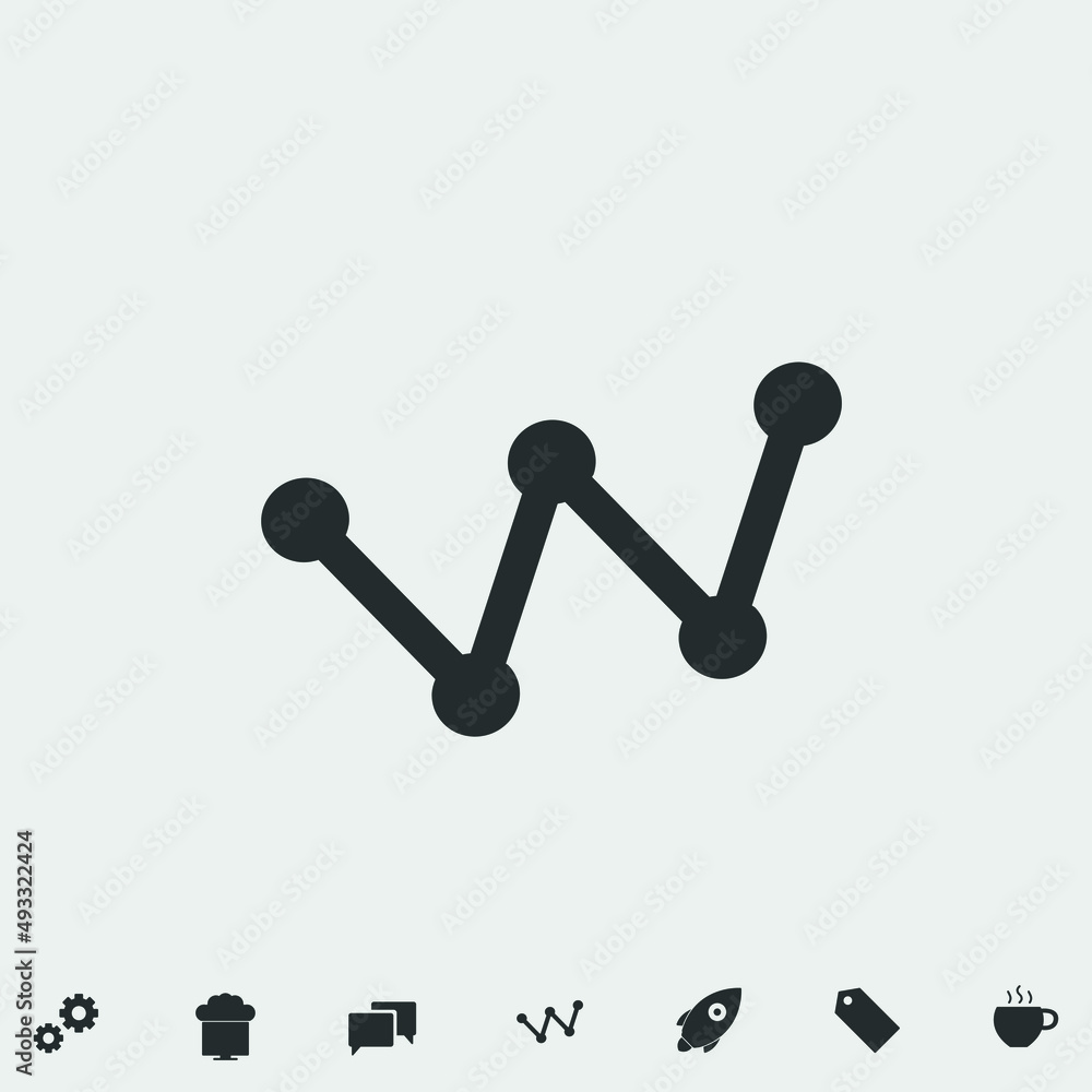 Graph presentation vector icon illustration sign Graph presentation vector icon illustration sign