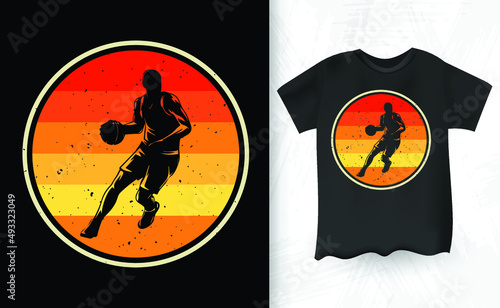 Vintage Basketball Player Distressed Design
