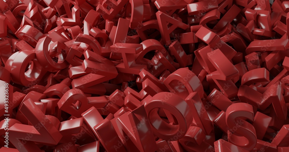 Obraz premium 3d letters in a bowl made with blender