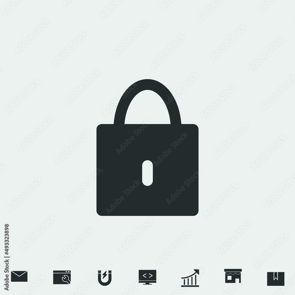 Lock_pad vector icon illustration sign Lock_pad vector icon illustration sign