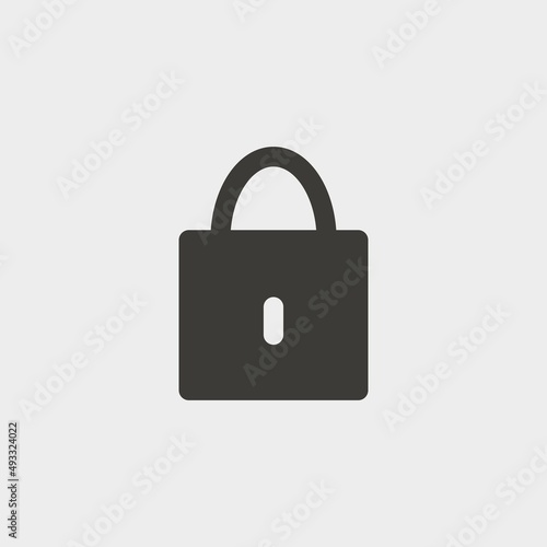  Lock pad vector icon illustration sign