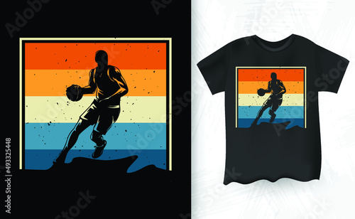 Basketball Funny Retro Vintage T-shirt Design