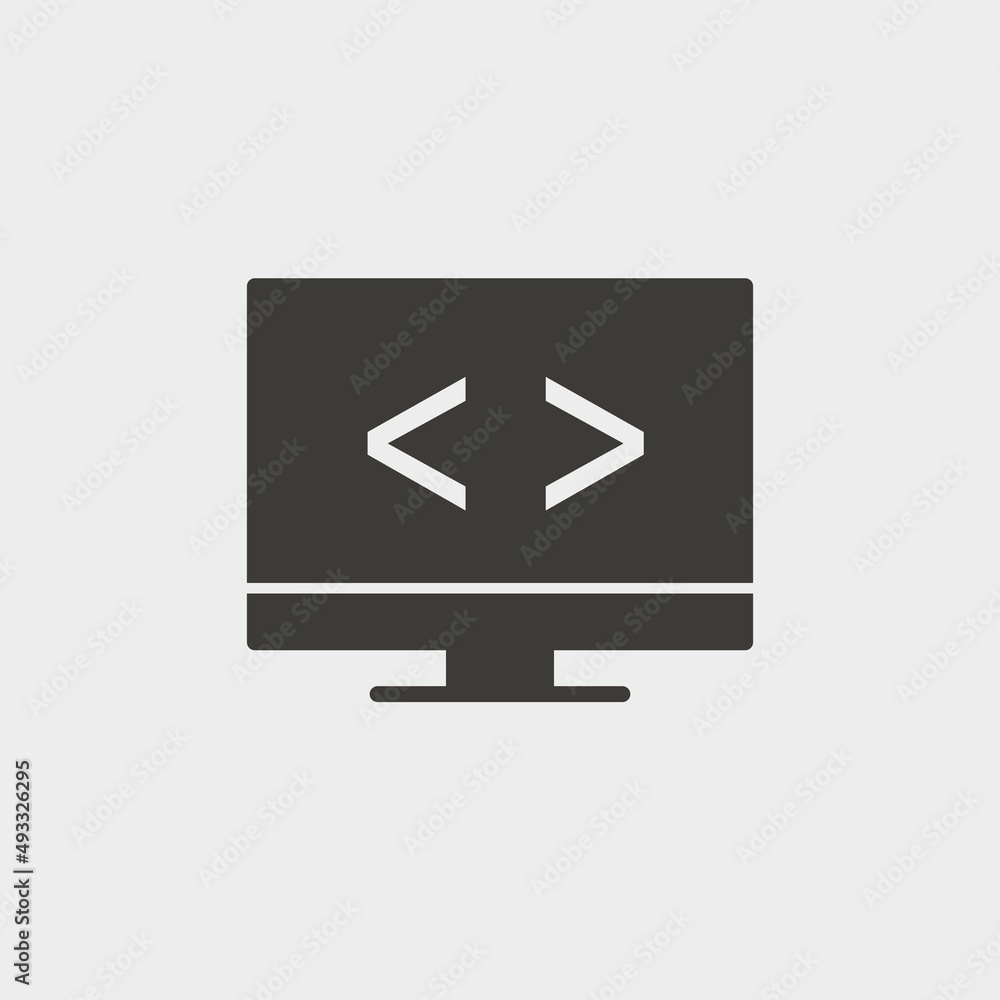Programming vector icon illustration sign Programming vector icon illustration sign