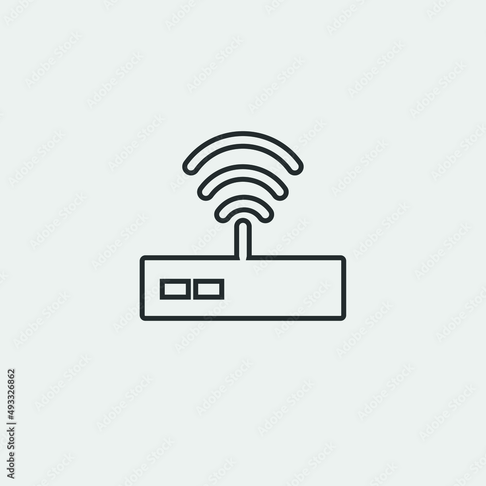 Router vector icon illustration sign Router vector icon illustration sign