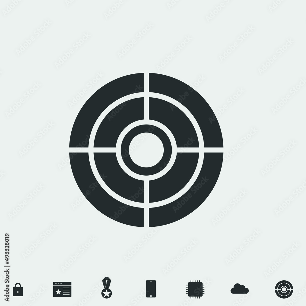Target vector icon illustration sign Target vector icon illustration sign