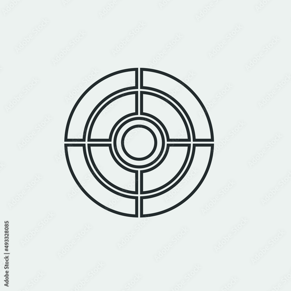 Target vector icon illustration sign Target vector icon illustration sign