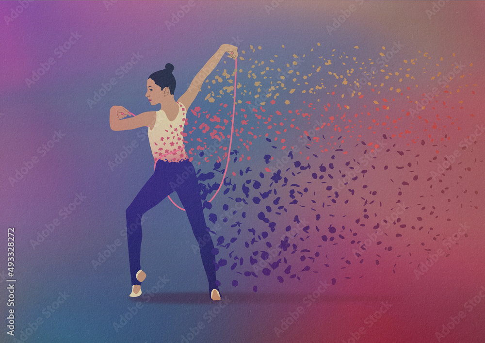 Ballerina Dancer With Flowers Ballerina Dancer With Flowers