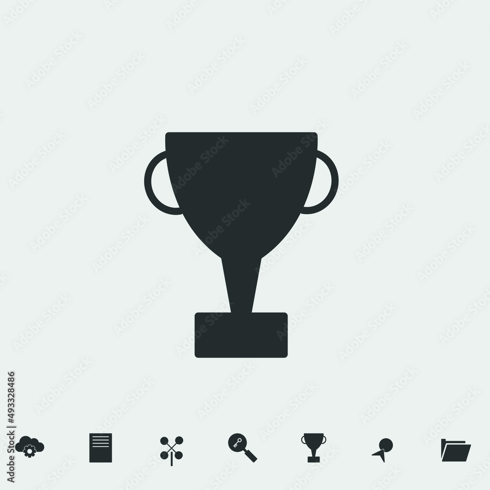Trophy vector icon illustration sign Trophy vector icon illustration sign