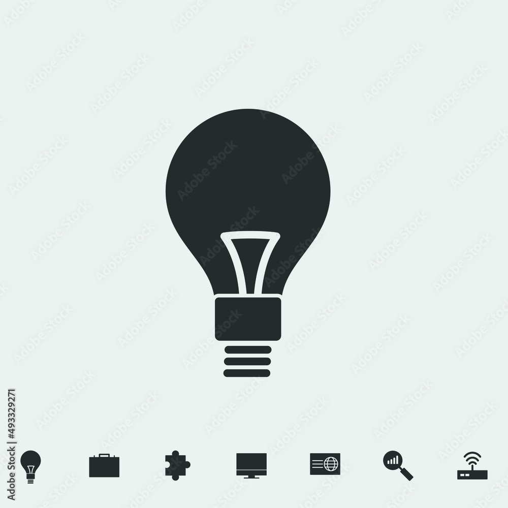Bulb vector icon illustration sign Bulb vector icon illustration sign