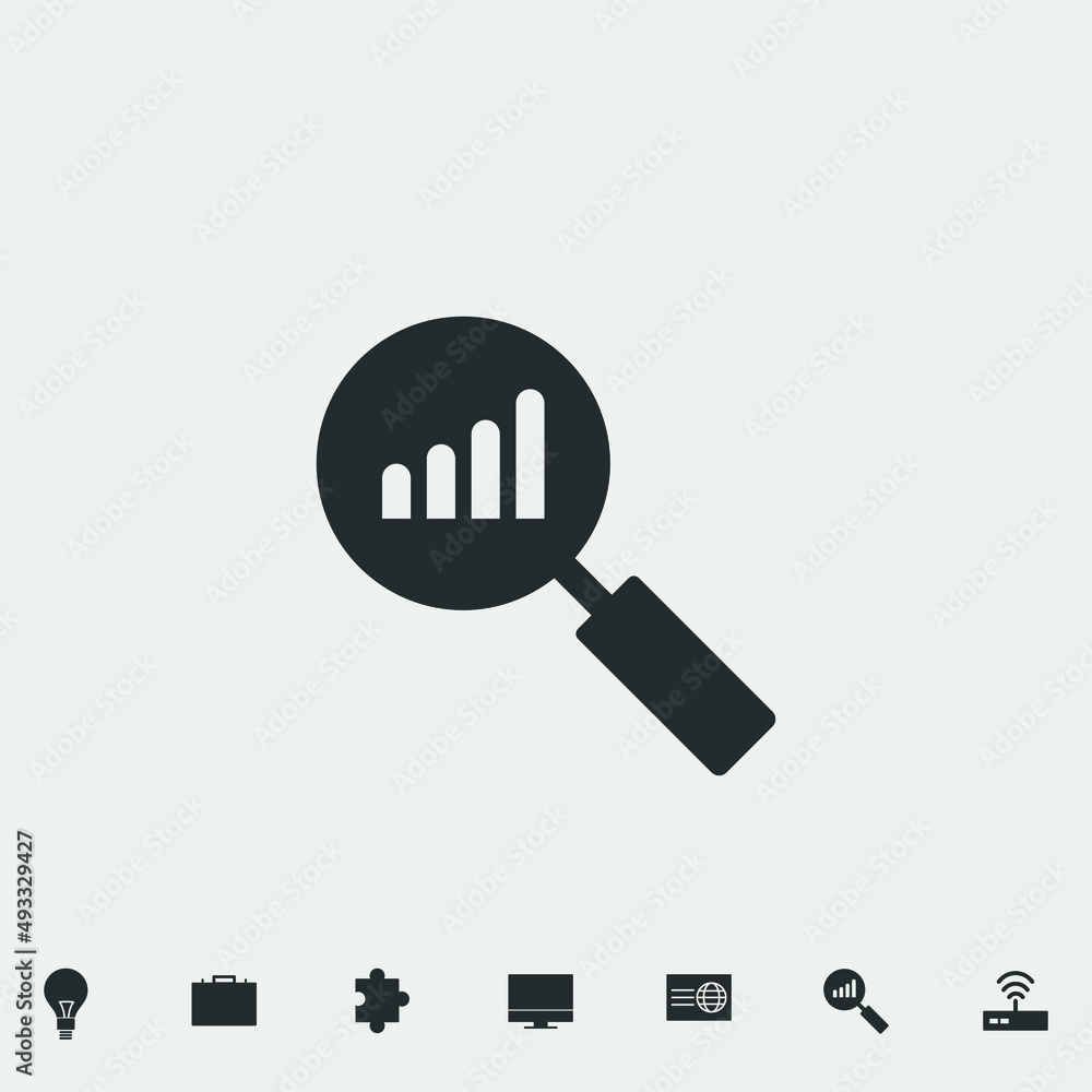 Business search vector icon illustration sign Business search vector icon illustration sign