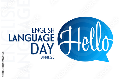 English Language Day. April 23. Vector illustration. Holiday poster.