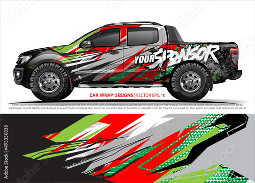 truck graphics. modern camouflage design for vehicle vinyl wrap  