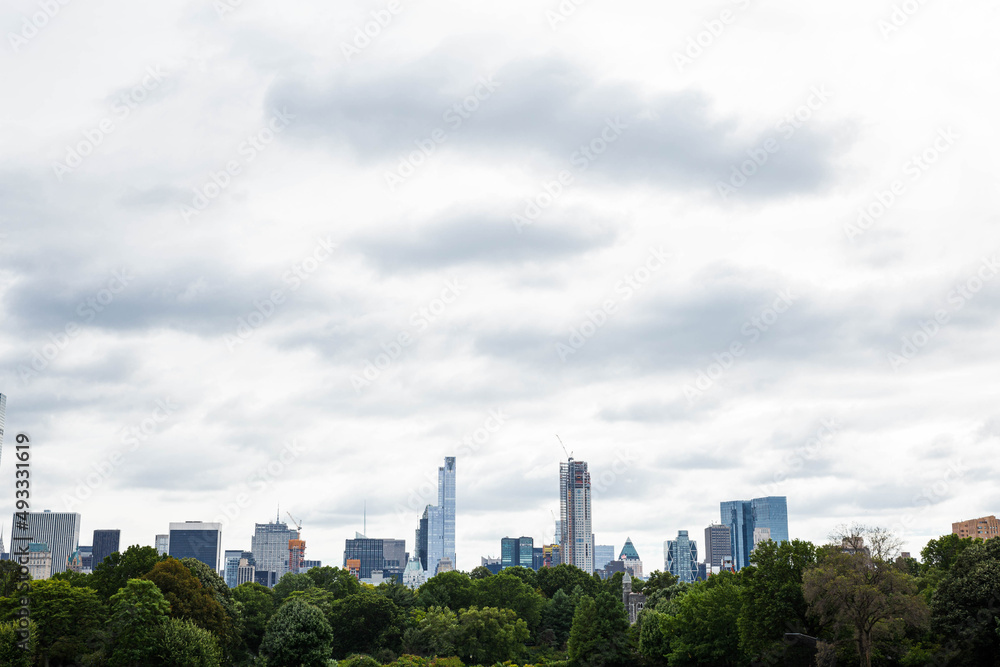 Cityscape of buildings in a cloudy day Cityscape of buildings in a cloudy day