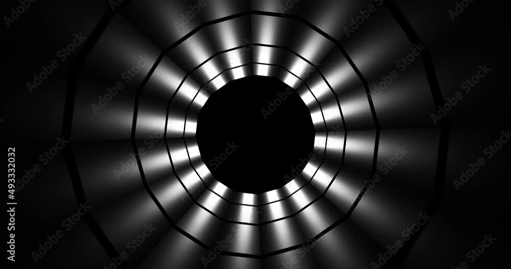 3d render with monochrome tunnel with light beams 3d render with monochrome tunnel with light beams