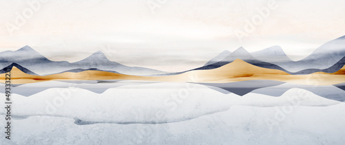 Plakat lód spokojny widok natura