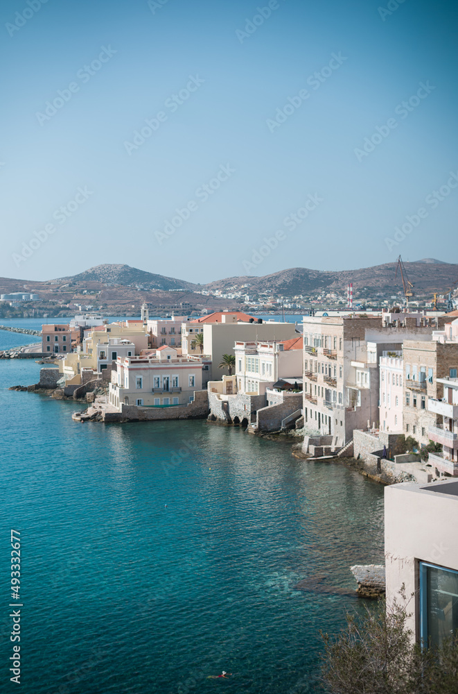 Travel to Ermoupolis, Syros where Greek island of Siros has a unique Venetian architectural, Byzantine and Roman architecture having blended in harmoniously Syra of the Cyclades wonderful holiday