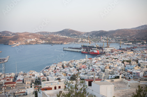 Travel to Syros, Greece where Greek island of Siros has a unique Venetian architectural, Byzantine and Roman architecture having blended in harmoniously Syra islands of the Cyclades wonderful holiday