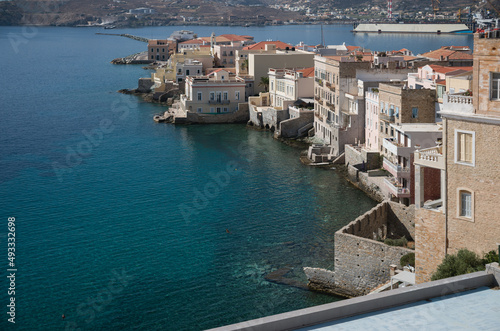 Travel to Syros  Greece where Greek island of Siros has a unique Venetian architectural  Byzantine and Roman architecture having blended in harmoniously Syra islands of the Cyclades wonderful holiday