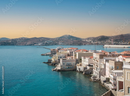 Travel to Syros, Greece where Greek island of Siros has a unique Venetian architectural, Byzantine and Roman architecture having blended in harmoniously Syra islands of the Cyclades wonderful holiday