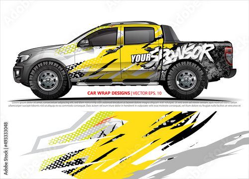 vehicle livery graphic vector. abstract grunge background design for vehicle vinyl wrap and car branding 