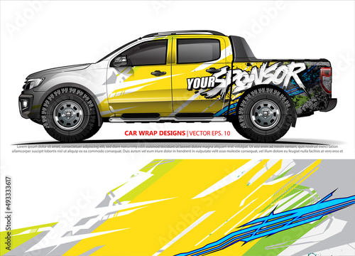 vehicle livery graphic vector. abstract grunge background design for vehicle vinyl wrap and car branding 