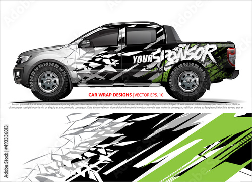 truck graphics. modern camouflage design for vehicle vinyl wrap  