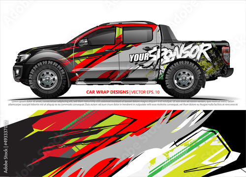 truck graphics. modern camouflage design for vehicle vinyl wrap 