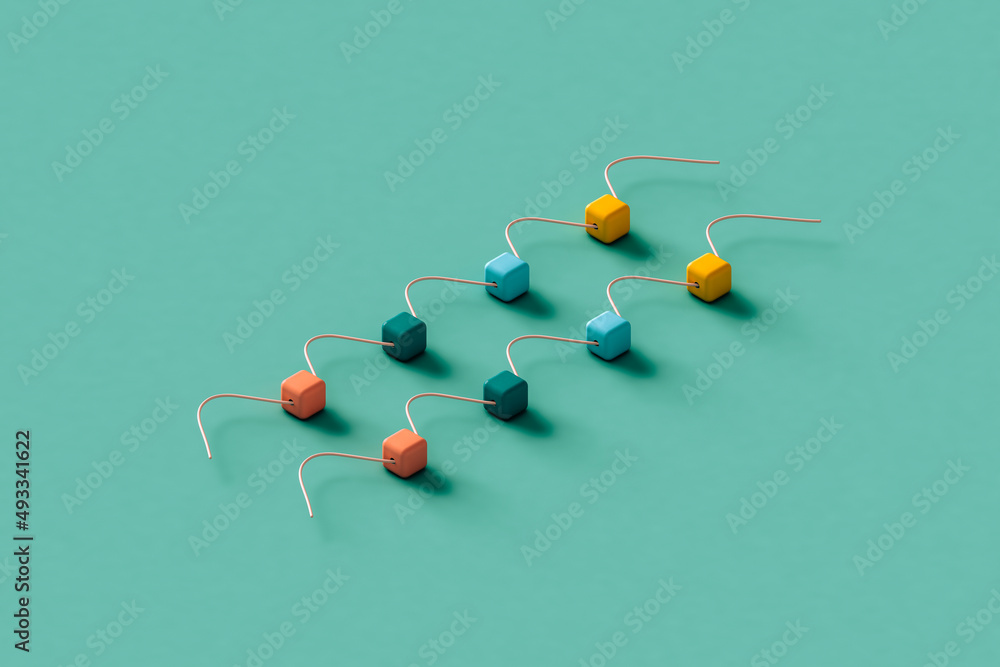 © Giada Canu/Stocksy - abstract composition. connection concept in 3d © Giada Canu/Stocksy - abstract composition. connection concept in 3d