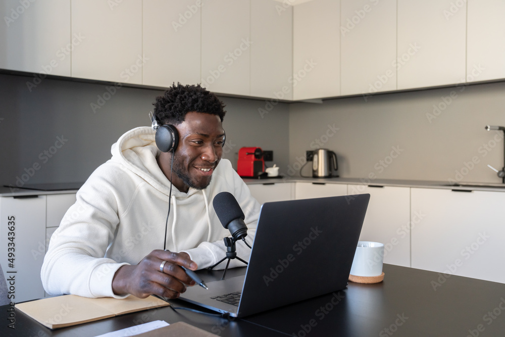 Black Man Recording A Vlog Black Man Recording A Vlog